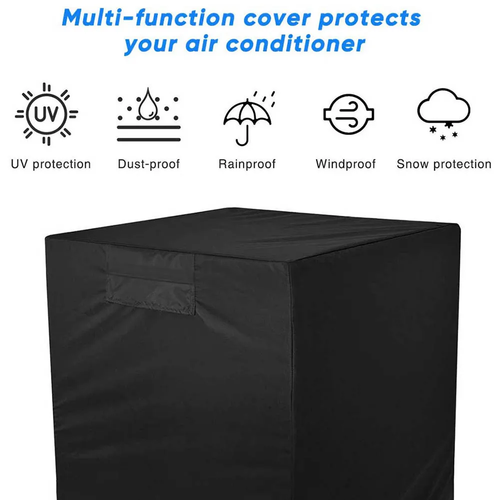 Air Conditioning Cover 420D Oxford Cloth Waterproof Dustproof Central Air Conditioner Cleaning Protective Dust Cover Clean Tool
