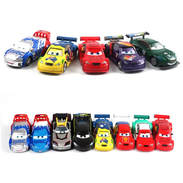 Cars2 National Racer Car Model USA France German Japan Brazil Russia Country Car Rare Collection Metal Diecast Boy Toy 1/55 3