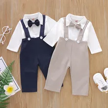 Новое поступление; однотонное боди с длинными рукавами для новорожденных; одежда для маленьких мальчиков; твердый нагрудник; брюки; одежда для новорожденных; зимняя одежда для новорожденных