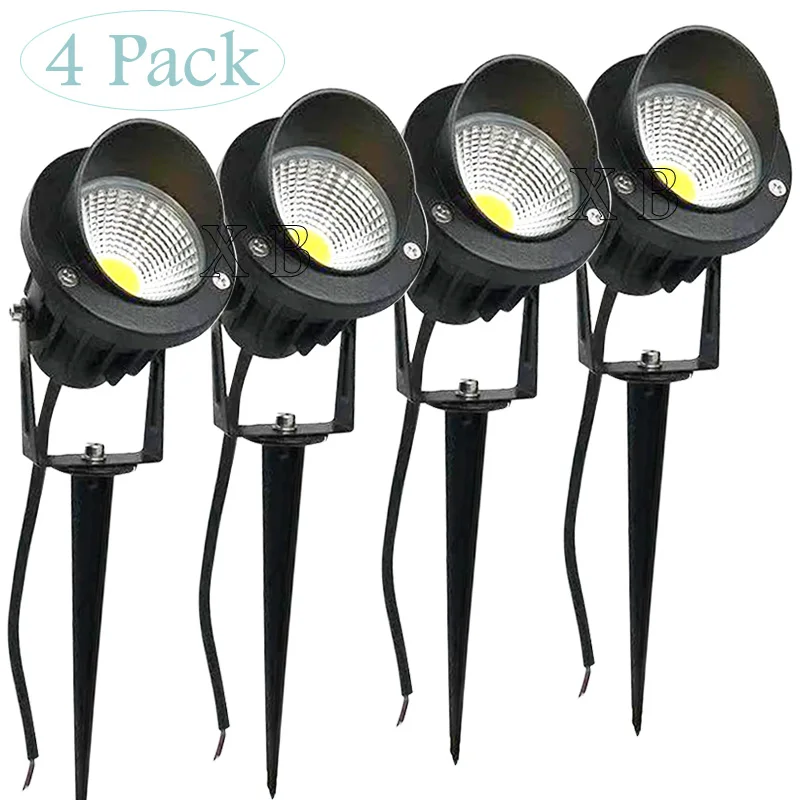 Garden Lamp lawn lamp garden lighting Outdoor 4PCS 220V 110V LED Lawn Lights 12V Waterproof Spike Bulb 3W 5W 10W Landscape IP65 Path Spot Lighting