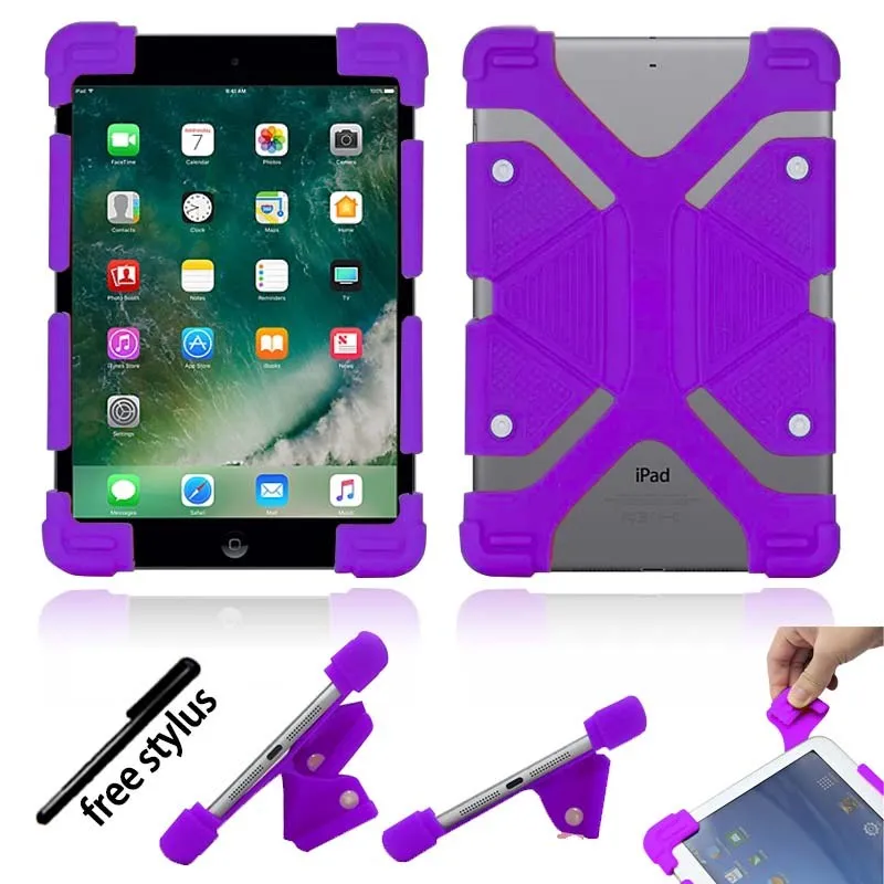 KK&LL For Apple iPad Pro 10.5" 9.7" 11"()- Tablet Shockproof Silicone Stand Cover Case+ Stylus