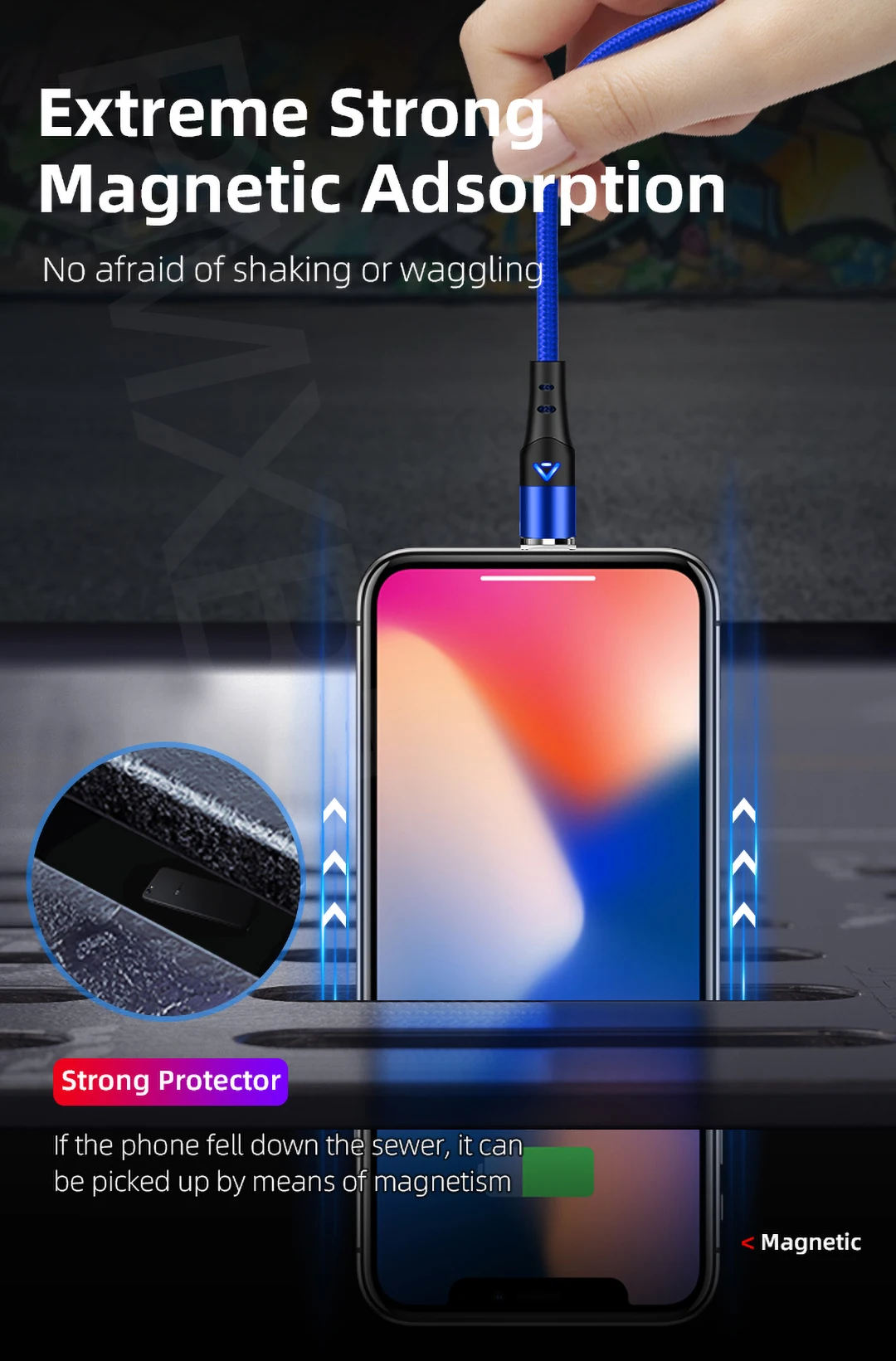 Магнитный Micro USB кабель для iPhone X samsung Xiaomi Redmi мобильный телефон Быстрая зарядка usb type C кабель магнит зарядное устройство провод шнур