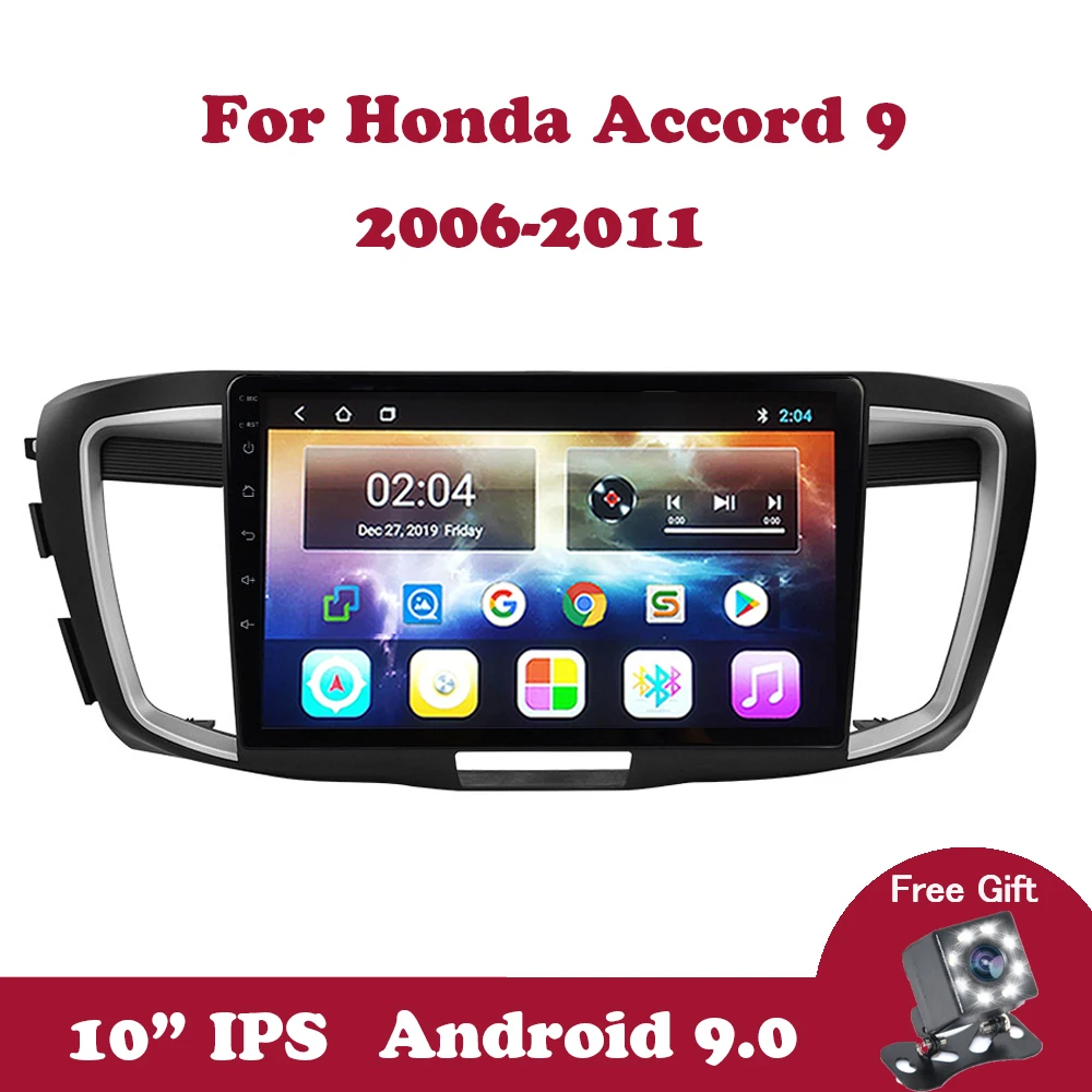 

Android 9.0 IPS Screen 10.1 Inch Autoradio Video Player for Honda Accord 9 2006-2011 Car GPS Navigation Car Radio Multimedia DVD