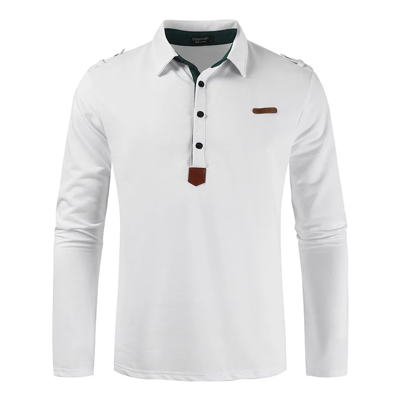 Hot Selling Durable Autumn& Winter New Arrival Casual Slim Shirt Lapel Long Sleeve Shirt Multi-Color Thin Multi-Color - Цвет: Белый
