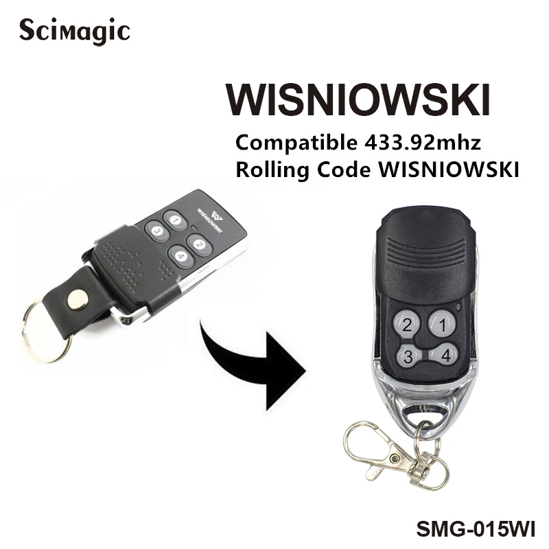 Wisniowski eL11Q eL12Q EL6 eL4T eL21Q ST3 ELFAA Control remoto para puerta de garaje 433,92 MHz balanceo de código transmisor de reemplazo