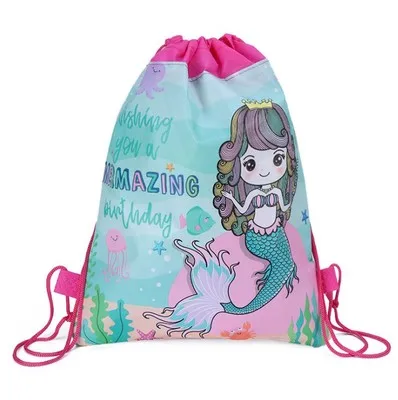 Disney детский мультяшный рюкзак для плавания, двусторонний, нетканый, на шнурке, сумки для путешествий, водонепроницаемый, для хранения - Цвет: 4