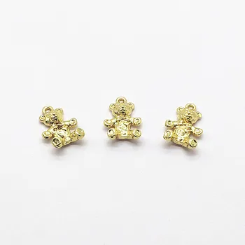 

New arrival! 21x14mm 100pcs Zinc alloy bear shape charm/pendants for Hand Made Earrings DIY parts,Jewelry Findings & Components