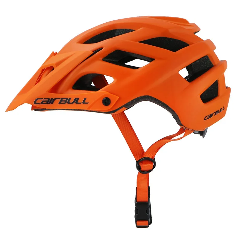 CAIRBULL матовый цветной велосипедный шлем для горного велосипеда bmx шлем в форме MTB шоссейные велосипедные шлемы для верховой езды спортивная Защитная крышка - Цвет: Оранжевый