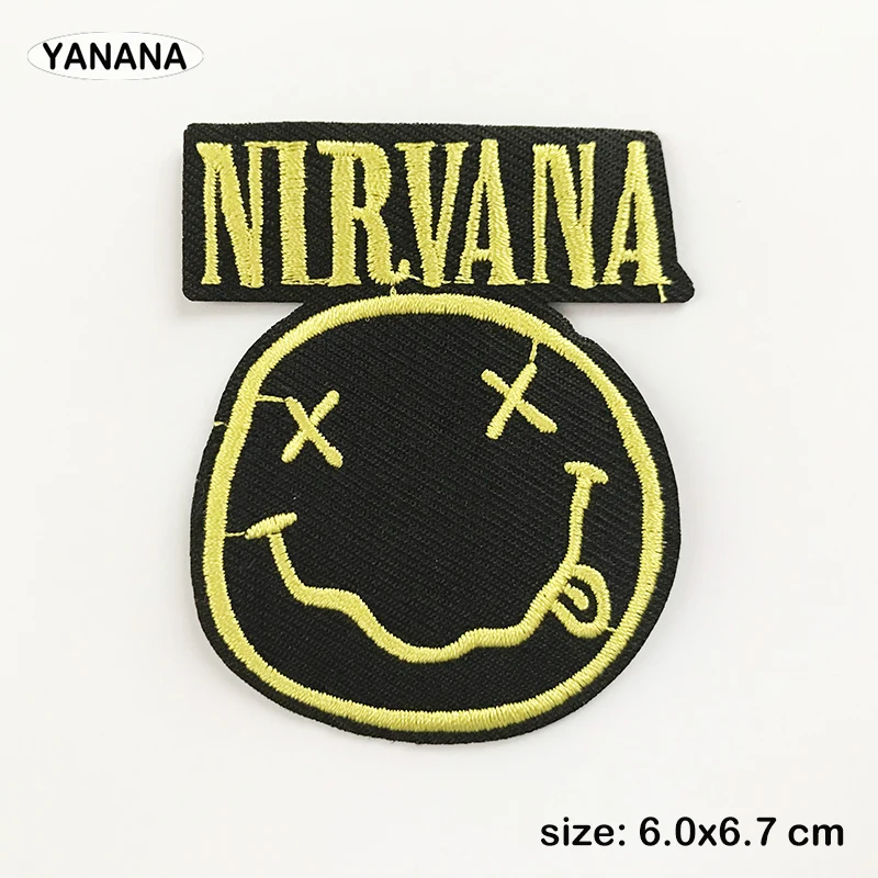 Нашивки Nirvana нашивки вышитая аппликация Швейные железные значки на одежду Одежда Аксессуары