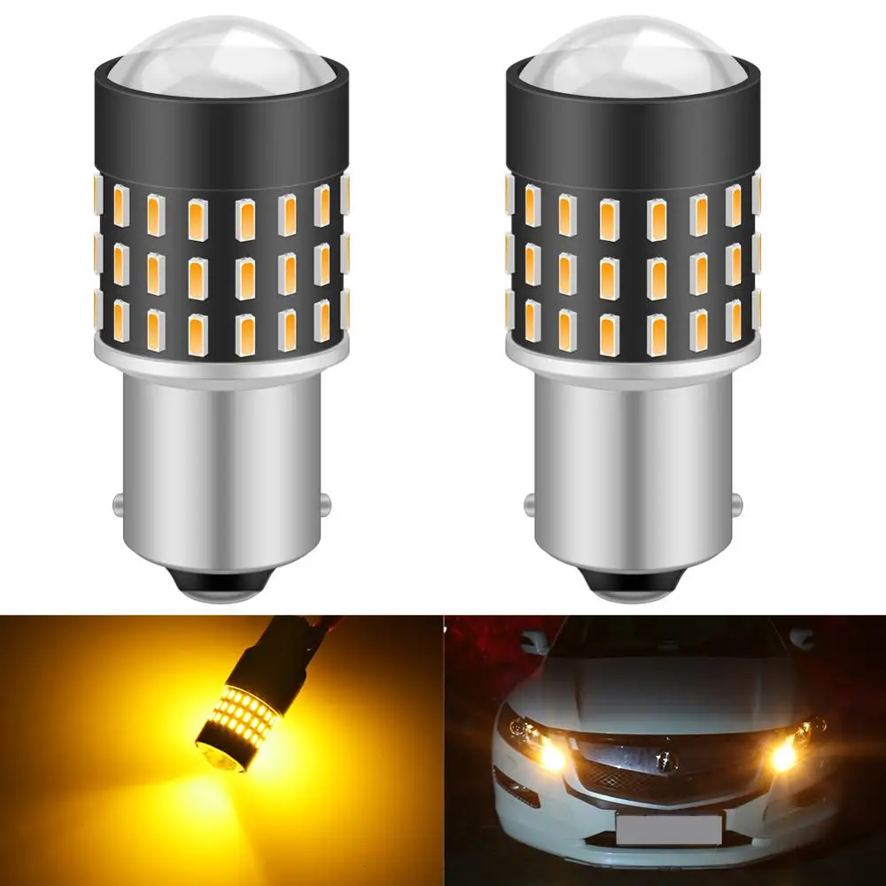 2pcs 1156 BA15S Led Car Light Red 360 Degree S25 Single Contact