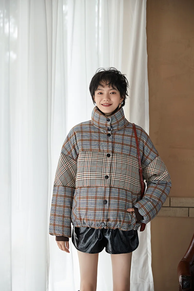 Осенне-зимняя женская хлопковая куртка новая модная короткая Корейская темпераментная Толстая теплая Свободная Повседневная модная куртка Z100