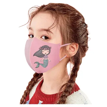 

Adjustable 3D Face Mask For Kids Boys Girls Girls Reusable Washable Fabric Mask Cute Cartoon Print Mouth Cover Masque Enfants