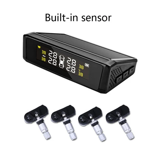 Jansite TPMS беспроводная автомобильная система контроля давления в шинах, интеллектуальная система, светодиодный дисплей с четырьмя внутренними датчиками - Тип: Built-in sensor