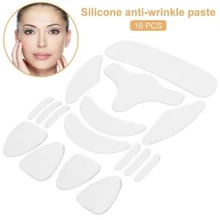 

16 PCS/Set Reusable Silicone Anti-wrinkle Face Moisturizing Skin Care Forehead Cheek Chin Sticker Wrinkle Remover Strips