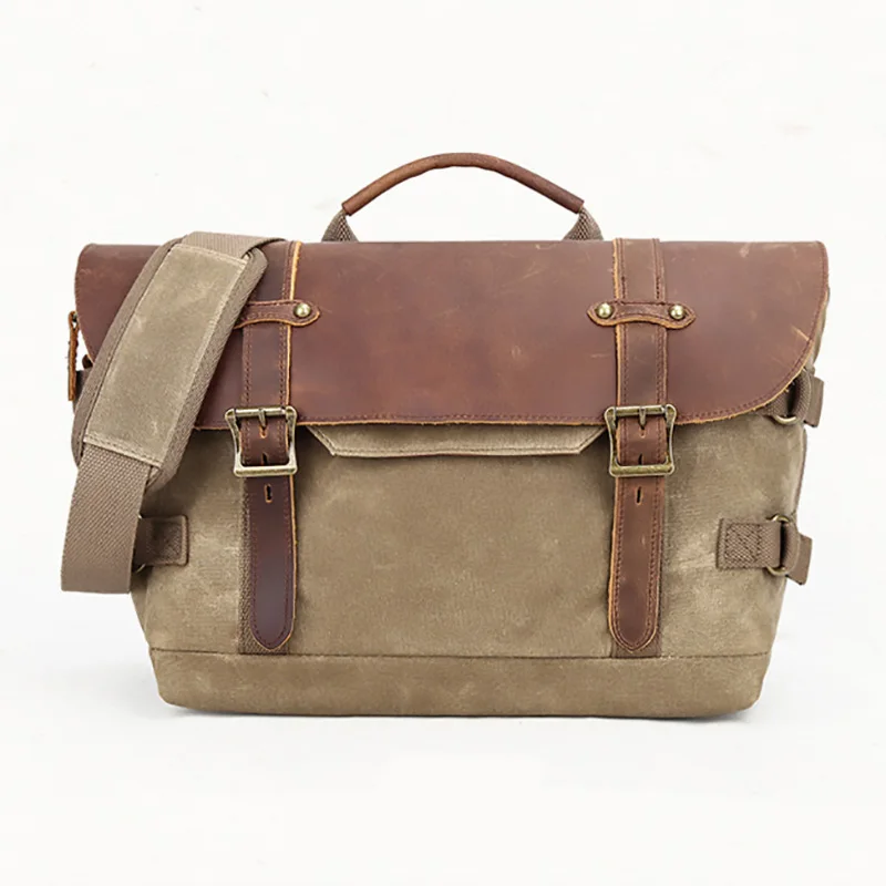 

Retro Canvas Camera Bag Photography DSLR Leather Package Digital Cameras Vintage Waterproof Massenger Bags for NIKON CANON SONY