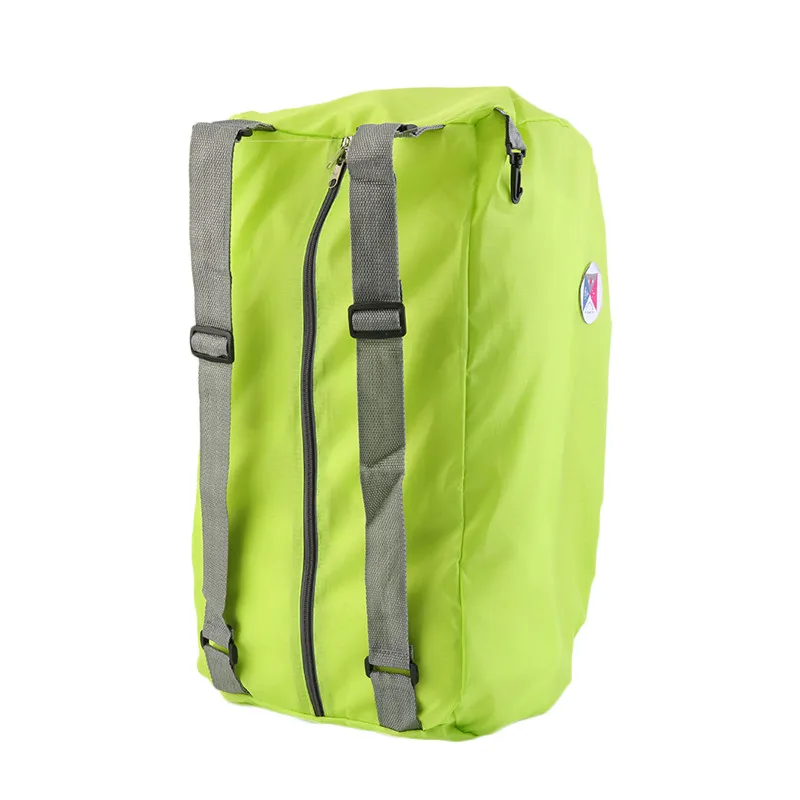 Портативный молнии Soild ежедневные поездки спортивный рюкзак, сумка через плечо складной мешок Кемпинг Сумка - Цвет: green