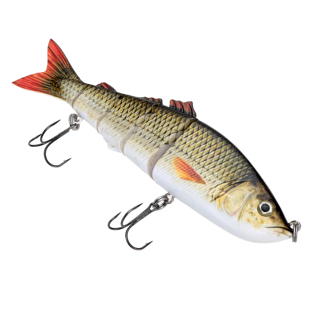 

8.5" Life Like Hard Bait Multi Jointed Segmented Section Fishing Lure with Treble Hooks ABS Blue / Brown Multi Jointed Lure