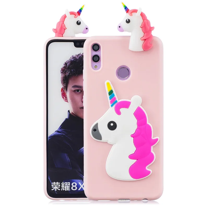Honor 8S чехол 3D Милый Панда Единорог кактус силиконовый чехол для телефона на Fundas huawei Honor 8A 8C 8X8 S Чехол для женщин и детей