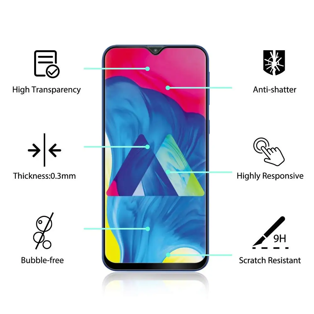 9D защитное стекло на samsung Galaxy A10 A20 A30 A40 A50 A60 Экран протектор для samsung A70 A80 A90 A20e M10 M20 M30 пленка