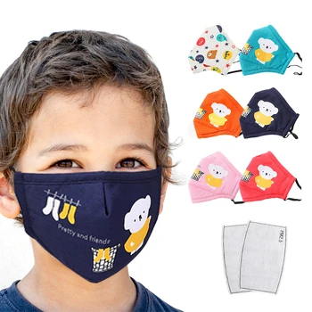 

Children Mouth Washable Dust-proof Face Mask+10 Mask Fits 2-10 Breathing Years Old Kids Cover Outdoor Breathable 1Pcs
