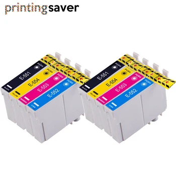 

8x T0551 T0552 T0553 T0554 Compatible Ink Cartridge For Epson Stylus Photo R240 R245 RX420 RX425 RX520 Printer Full With Dye Ink