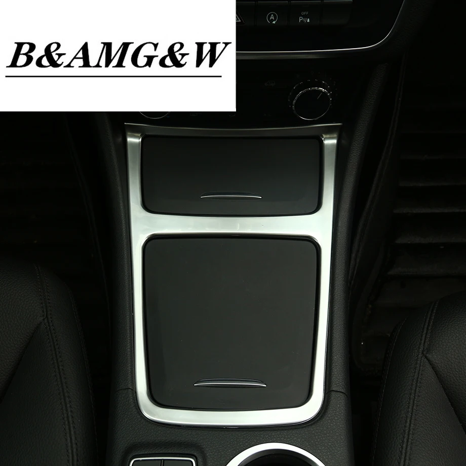 

Matte Chrome Interior Accessory Center Storage Box Trim Ashtray Frame For Mercedes Benz CLA GLA A Class W117 C117 2013-2019