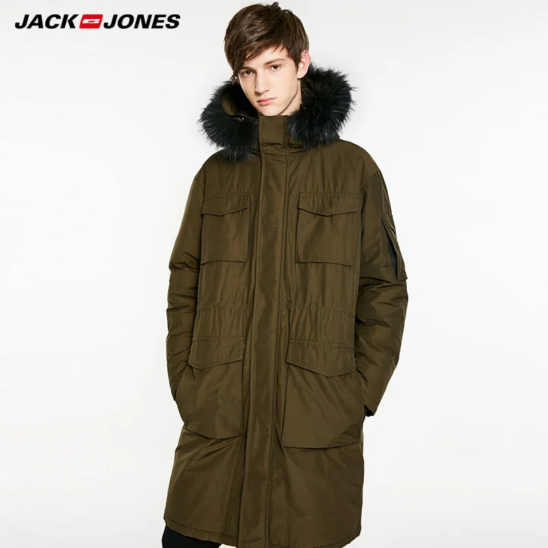 Jack Jones зимняя мужская куртка средней длины из хлопка | 218409504