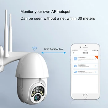 

1080P Cloud Wifi PTZ Camera Outdoor 2MP Auto Tracking Home Security IP Camera Digital Zoom Speed Dome Camera with 32G TF card