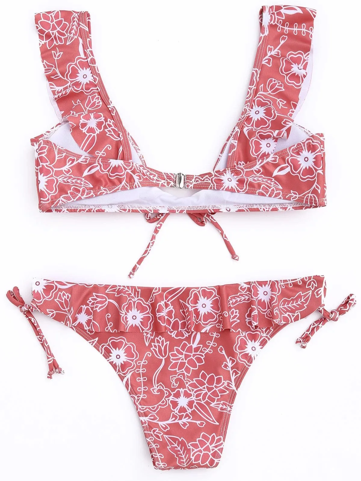 

2018 New Style Bathing Suit Europe And America Split Type Floral Bikini Sea-Related Slim Fit Slimming Tour Bathing Suit