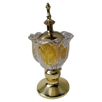 

Craft Fragrance Arabian Desktop Essential Oil Crystal Gifts Office Handmade Ornament Floral Decorated Incense Burner Home