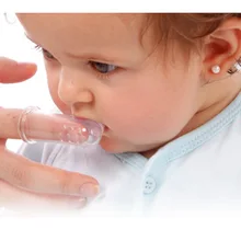 Детская Мягкая Силиконовая зубная щетка для пальцев, резиновый Массажер для зубов, коробка для детских зубных щеток, уход за зубами