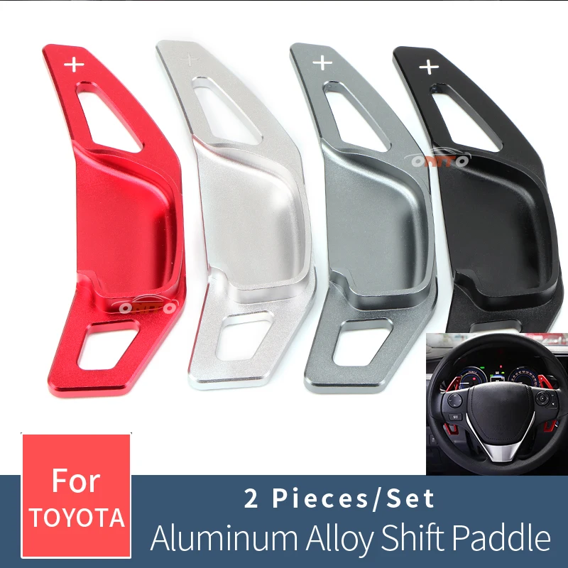 

2pcs Car wheel steering shift trim paddle stickers Extension Shifters For TOYOTA REIZ LEVIN CAMRY COROLLA ZELAS car styling