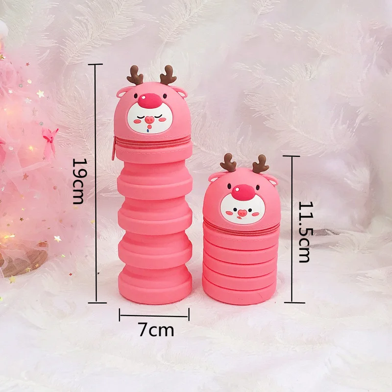 Kawaii большая емкость силиконовые школьные Пеналы милые ручки сумка