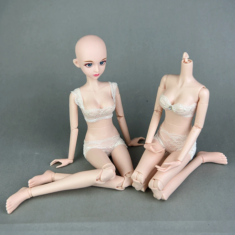 3D vrais yeux nus nus 1/4 BJD XINYI poupée/45 cm corps de poupée Original avec Double genou coude Joint/pour Cosplay bricolage poupée jouets