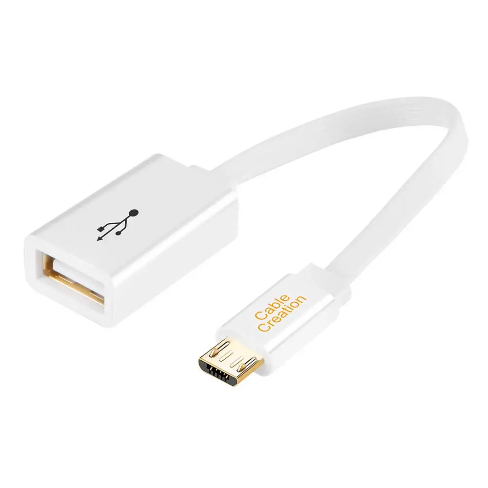 Micro USB 2,0 OTG кабель, плоский на ходу адаптер, Micro USB мужчина к USB Женский совместимый samsung S7 S6 Edge S4 S3 Android