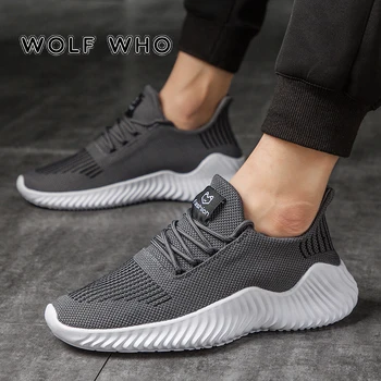 

New Arrivals Ultralight fashion Casual Sneaker 2019 shoes men Fly weaving men's shoes Korean male sneakers Sapatos casuais X-155