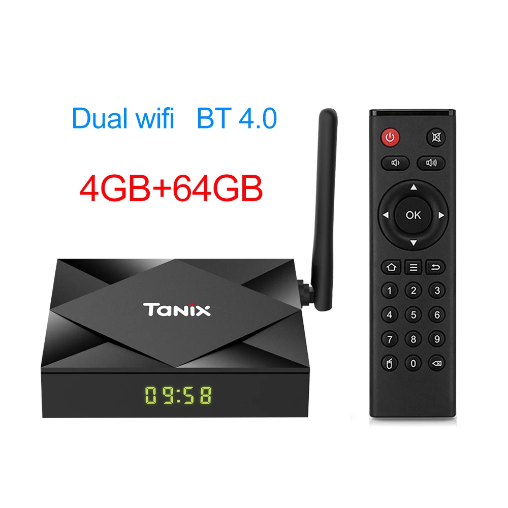 Tanix TX6S Android 10,0 Smart tv BOX Allwinner H616 4 ГБ 32 ГБ 64 Гб TX6 ТВ-приставка поддержка 4K Duble WiFi Youtube Netflix 2 ГБ 8 ГБ - Цвет: 4GB 64GB