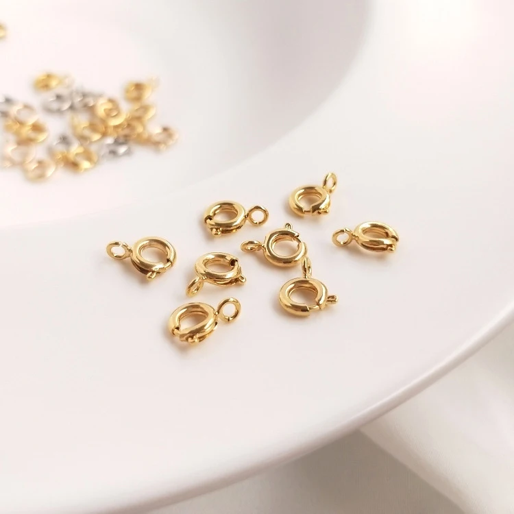 

Jewelry Material Semi-Finished Products Manual DIY Spring Buckle 2PCS Electroplating Process