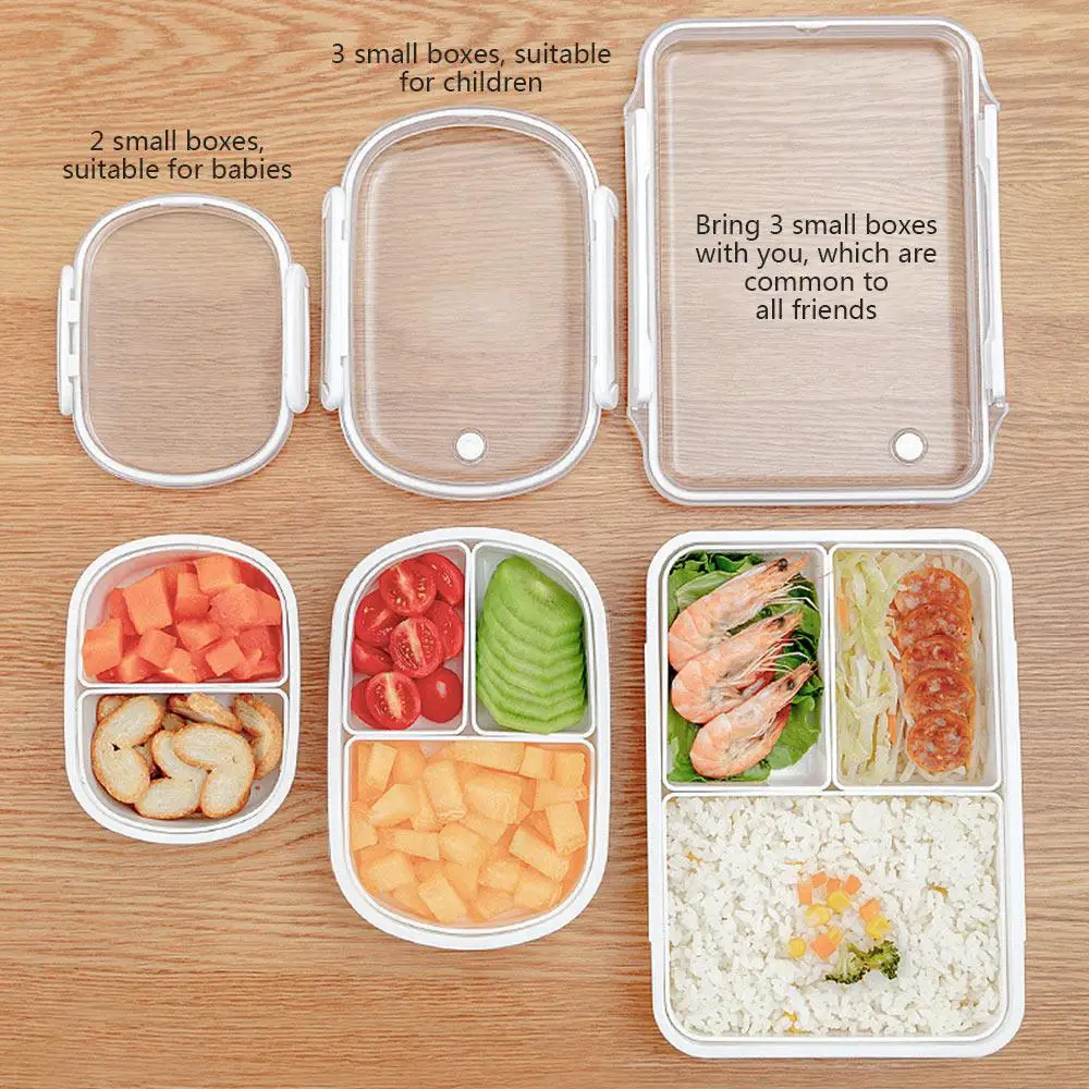 Bento Box контейнеры для детей портативный PP пластиковый пищевой контейнер здоровые Ланч-боксы отдельные фруктовые коробки столовая посуда для студентов