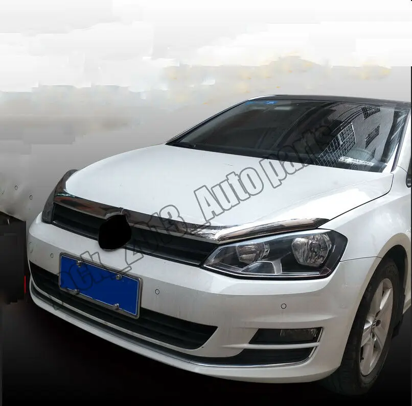 Модификация автомобиля аксессуары ABS Хром Передняя решетка капота Крышка верхняя полоса Накладка для VW Golf 7