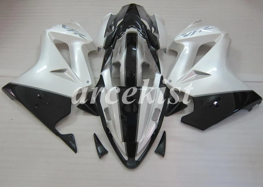 ABS Полный обтекатели наборы+ крышка бака набор подходит для HONDA VFR800 2002-2012 Пользовательские бесплатно Черный Жемчуг белый