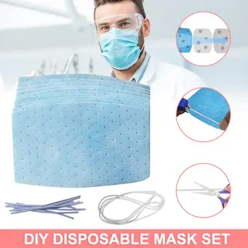 

Safety Protective Mask Dustproof Anti-pollution Mask DIY Homemade Mask Material Suit Three-layer Filter