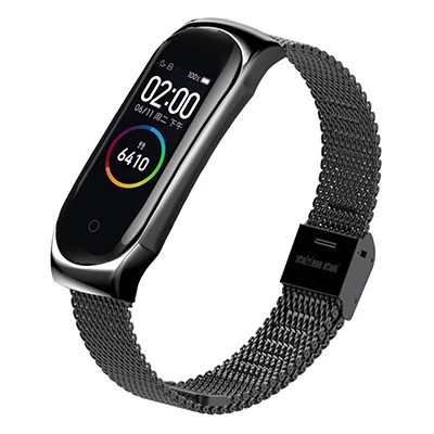 Black Легкий Безвинтовой ремешок из нержавеющей стали для Xiao mi band 4 3Quick Release металлический ремешок для часов mi Band 3 4 аксессуары - Цвет: Black