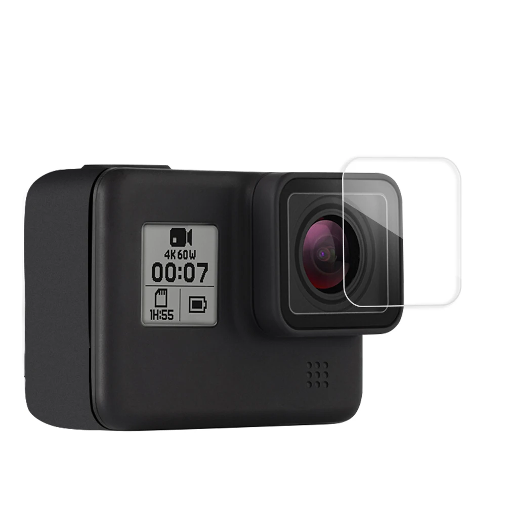 Telesin Закаленное стекло пленка для Gopro hero 8 черный 2 шт экран+ объектив протектор полное покрытие пленка Комплект