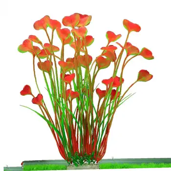 

1Pc Artificial Aquarium Plants Aquarium Decoration Fish Tank Decor Fake Plant Artifical Plant For Fish Tank, Pink