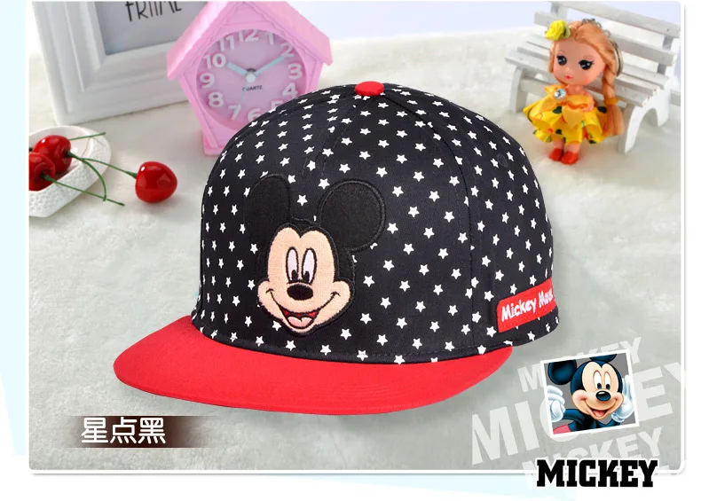 Детские шапки для девочек и мальчиков от disney, Детская кепка для девочек, бейсболка, солнцезащитная Кепка для малышей, хлопковая пляжная кепка с Микки и Минни Маус, новинка года