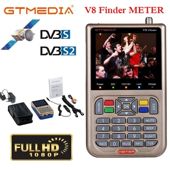 

V8 3.5 Inch 1080P Colorful Screen Digital Satellite Finder HD Battery Powered LCD Digital Satellite Finder Anti Corrosion
