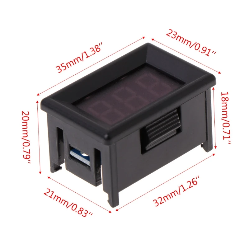 DC 2,4 V-30 V 2 Провода вольтметр Мини 0,3" цифровой Напряжение измерителем влажности и температуры для авто