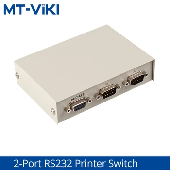

2 Port Manual RS232 Serial Port Switcher One-To-Two DB9 Print Sharing Device COM Splitter MT-232-2