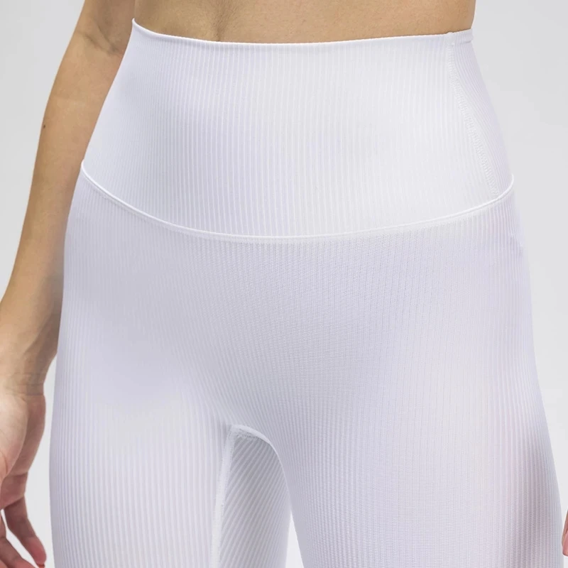 

Леггинсы женские ребристые с завышенной талией для занятий йогой